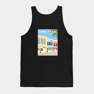 Old San Juan, Puerto Rico Travel Poster Tank Top